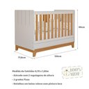 Ver imagem 4 de Berço Americano 2 em 1 100% MDF para Colchão 130x70cm Multimóveis Crper-BER002 Off White/