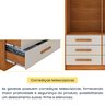 Guarda Roupa Solteiro com pés 2 Portas 6 Gavetas 133cm Chicago   - 7