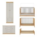 Ver mais imagens de Quarto de Bebê Completo Berço Americano 3x1 Colchão Encanto Multimóveis Mp4609 Madeirado/off
