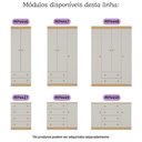 Ver imagem 7 de Quarto de Bebê Completo Berço Americano 3x1 Colchão Encanto Multimóveis Mp4609 Madeirado/off