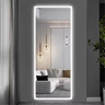 Espelho Grande Corpo Inteiro Lapidado Retangular Decorativo 150x40cm Luxo com Led Fria 6500k - 1