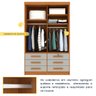 Guarda Roupa Solteiro com Espelho 2 Portas 6 Gavetas 133cm Chicago   - 5