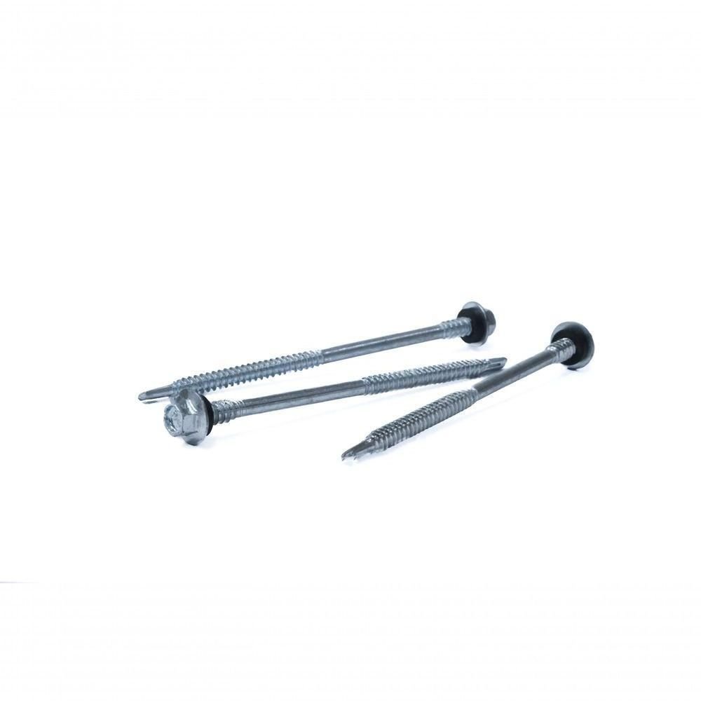 Parafuso Auto Brocante Zincado para Telha Sanduiche - 12-14x4.3/8