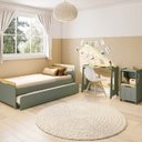 Ver imagem 1 de Conjunto Quarto Completo Bicama com Led, Escrivaninha e Estante Petit Casatema MadeiraOriginals