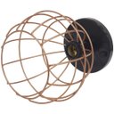 Ver imagem 3 de Lustre Teto Plafon Industrial Aramado Globo Cobre Rose Retrô Luminária Vintage Preto Agp Ilumini
