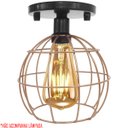 Ver imagem 4 de Lustre Teto Plafon Industrial Aramado Globo Cobre Rose Retrô Luminária Vintage Preto Agp Ilumini