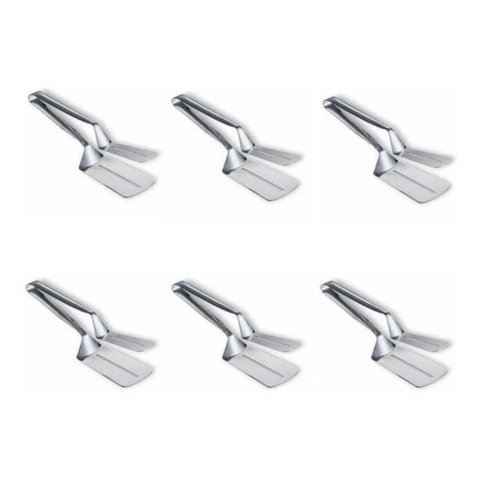 Kit 6 Pegador Duplo Twin Inox Porções Salgados Frituras Assados Restaurante