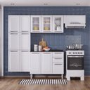 Ver imagem 1 de Cozinha Completa Modulada 4 Peças 13 Portas 2 Gavetas Luce Itatiaia Branco
