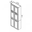 Ver imagem 2 de Cozinha Completa Modulada 4 Peças 13 Portas 2 Gavetas Luce Itatiaia Branco