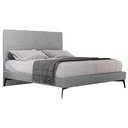 Ver imagem 1 de Cama Casal King com Cabeceira 199cm Pés Metálicos Elisa S05 Linho Cinza - Mpozenato