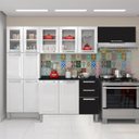 Ver imagem 1 de Cozinha Completa Modulada 4 Peças 13 Portas 2 Gavetas Tarsila Itatiaia Branco