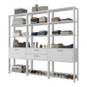 Ver imagem 1 de Guarda-roupa Closet Modulado Texas 2 Portas 2 Gavetas 219cm Multimóveis Mp4793 Branco
