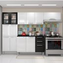 Ver imagem 1 de Cozinha Completa Modulada 4 Peças 13 Portas 2 Gavetas Tarsila Itatiaia Branco/Neve