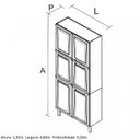 Ver imagem 2 de Cozinha Completa Modulada 5 Peças 15 Portas 2 Gavetas Tarsila Itatiaia Branco/Neve