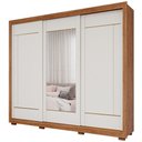 Ver imagem 2 de Guarda-Roupa Casal Serena 3 Portas de Correr 4 Gavetas com Espelhos e Pés 100 MDF Pm Home
