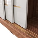 Ver imagem 6 de Guarda-Roupa Casal Serena 3 Portas de Correr 4 Gavetas com Espelhos e Pés 100 MDF Pm Home