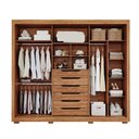 Ver imagem 5 de Guarda-Roupa Casal Serena 3 Portas de Correr 4 Gavetas com Espelhos e Pés 100 MDF Pm Home