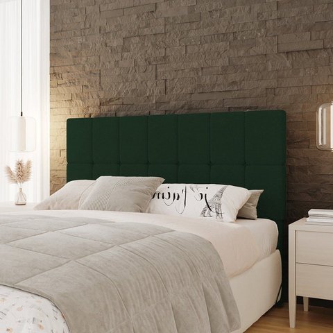 Cabeceira Queen 162cm Bouclé Estofada Design Moderno para Quarto Linea
