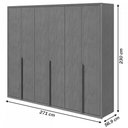 Ver imagem 4 de Guarda-roupa Casal Unique 6 Portas 5 Gavetas Amêndoa Clean - Móveis Lopas