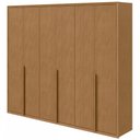 Ver imagem 2 de Guarda-roupa Casal Unique 6 Portas 5 Gavetas Amêndoa Clean - Móveis Lopas