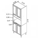 Ver imagem 2 de Cozinha Completa Modulada 4 Peças 11 Portas 2 Gavetas Tarsila Itatiaia Branco/Neve