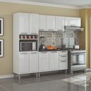 Ver imagem 1 de Cozinha Completa Modulada 4 Peças 11 Portas 2 Gavetas Tarsila Itatiaia Branco/Neve