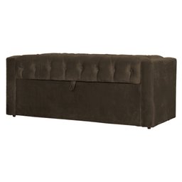 Conjunto Cabeceira Baú Emma Veludo Cores - DS Estofados - Solteiro - Marrom - 3