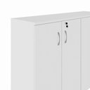 Ver imagem 4 de Armário Médio para Escritório 1,60 m com 4 Portas, Chave e 3 Prateleiras F5 Office Cor:Cinza