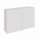 Ver imagem 6 de Armário Médio para Escritório 1,60 m com 4 Portas, Chave e 3 Prateleiras F5 Office Cor:Cinza