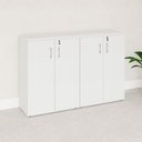 Ver mais imagens de Armário Médio para Escritório 1,60 m com 4 Portas, Chave e 3 Prateleiras F5 Office Cor:Cinza