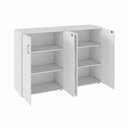 Ver imagem 7 de Armário Médio para Escritório 1,60 m com 4 Portas, Chave e 3 Prateleiras F5 Office Cor:Cinza