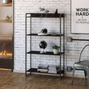 Ver imagem 2 de Estante Livreiro Multiuso Dynamica Industrial 80cm 4 Prateleiras C08 Preto Ônix - Mpozenato