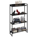 Ver imagem 1 de Estante Livreiro Multiuso Dynamica Industrial 80cm 4 Prateleiras C08 Preto Ônix - Mpozenato