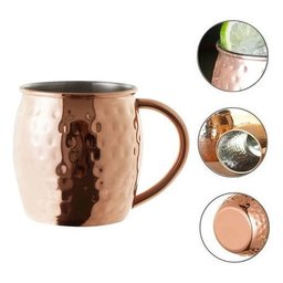 Kit 4 Canecas Drinks Moscow Mule Bartender 450 Ml Bronze Mimo Style - 3