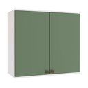 Ver imagem 1 de Armário Aéreo Celeste Kappesberg 100% Mdf 2 Portas Branco/verde 80cm