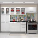 Ver imagem 1 de Cozinha Completa Modulada 4 Peças 13 Portas 2 Gavetas Tarsila Itatiaia Branco