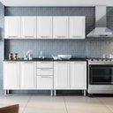 Ver imagem 1 de Cozinha Completa Modulada 4 Peças 10 Portas 2 Gavetas Tarsila Itatiaia Branco/Neve