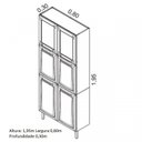 Ver imagem 2 de Cozinha Completa Modulada 5 Peças 15 Portas 2 Gavetas Tarsila Itatiaia Branco