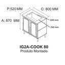 Ver imagem 6 de Cozinha Completa Modulada 5 Peças 15 Portas 2 Gavetas Tarsila Itatiaia Branco