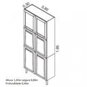 Ver imagem 2 de Cozinha Completa Modulada 5 Peças 16 Portas 2 Gavetas Tarsila Itatiaia Branco