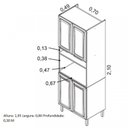 Ver imagem 2 de Cozinha Completa 5 Peças 13 Portas 2 Gavetas Tarsila Itatiaia