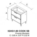 Ver imagem 6 de Cozinha Completa Modulada 5 Peças 14 Portas 3 Gavetas Tarsila Itatiaia Branco