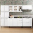 Ver imagem 1 de Cozinha Completa Modulada 5 Peças 14 Portas 3 Gavetas Tarsila Itatiaia Branco
