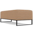 Ver imagem 5 de Puff Decorativo Sala de Estar Bali W01 Base Ferro 120x50 cm Bouclê Mostarda - Lyam Decor