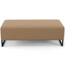 Ver imagem 6 de Puff Decorativo Sala de Estar Bali W01 Base Ferro 120x50 cm Bouclê Mostarda - Lyam Decor