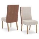 Ver imagem 2 de Conjunto de 2 Cadeiras Henn Anne Estofada S33-531 Nature/Corino/Linho SE