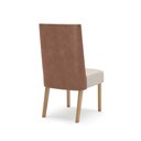 Ver imagem 4 de Conjunto de 2 Cadeiras Henn Anne Estofada S33-531 Nature/Corino/Linho SE