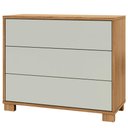Ver imagem 1 de Cômoda para Quarto 3 Gavetas 105cm Click D03 Freijó Off White - Lyam Decor