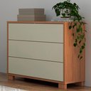 Ver imagem 2 de Cômoda para Quarto 3 Gavetas 105cm Click D03 Freijó Off White - Lyam Decor