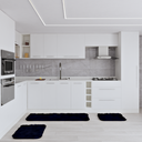 Ver imagem 2 de Jogo Kit Tapete Cozinha Anti Derrapante 3 Uni Preto